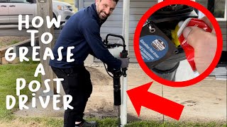 How To Grease A 33cc Gas Powered Post Driver [upl. by Jerrie]