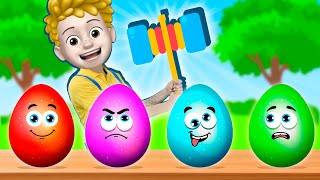 Surprise Eggs Song  Happy Kids Songs HappyKidsSongsUSA [upl. by Yraunaj524]