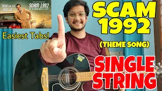 SCAM 1992 Theme Song😍  SINGLE STRING Guitar Tabs Lesson  Easiest Guitar Lessons for Beginners [upl. by Lemmy]