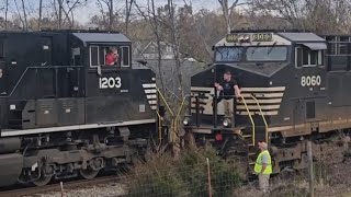 Norfolk Southern 289 amp 16T meet in Jonesborough TN 11102024 [upl. by Lacy221]