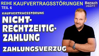 Kaufvertragsstörungen Teil 6 Die NichtRechtzeitigZahlung Zahlungsverzug [upl. by Ahtinak736]