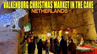 VALKENBURGS AMAZING UNDERGROUND CHRISTMAS MARKET 2023  NETHERLANDS  4K [upl. by Perdita]