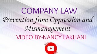 Prevention from Oppression and Mismanagement Bcom 2nd year KUK COMPANY LAW by Nancy Lakhani [upl. by Castra76]