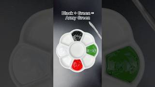 Black  Green  Red  White   asmr satisfying colormixing shorts [upl. by Arlo891]