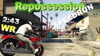 GTA V  Repossession Speedrun WR  243 [upl. by Aksoyn]