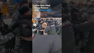 100 people arrested in Russia after trying to lay flowers at memorials in honor of Navalny Shorts [upl. by Allard]