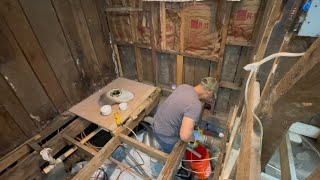 The Burrow 5355 Bathroom demolition and floor joist replacement [upl. by Lister480]