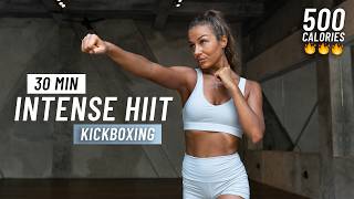 30 MIN STANDING CARDIO HIIT WORKOUT  Kickboxing Inspired No Equipment No Repeats [upl. by Hedda697]