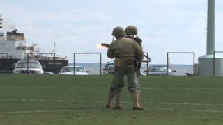 WWII Flame Thrower Demonstration [upl. by Assila100]