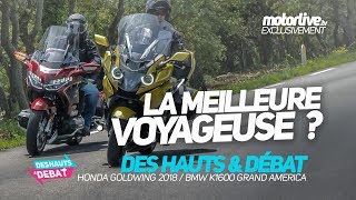 DUEL HONDA GOLDWING vs BMW GRAND AMERICA  DES HAUTS ET DEBAT [upl. by Farrar538]