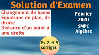 Solution dexamen dAlgèbre  SMPC  Rattrapage  201920  Exercice 2 et 3 corrigés [upl. by Suiravaj]