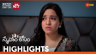 Sneham Kosam  Highlights of the day  Watch full EP only on Sun NXT  30 Oct 2024  Gemini TV [upl. by Terryn]