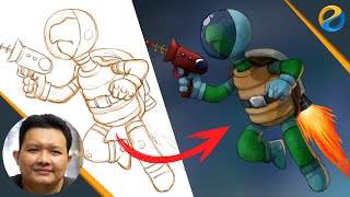 How to draw illustrations in Krita 50  Krita crash course for beginners [upl. by Attalanta382]