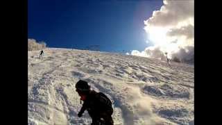 Skiing Morzine  Les Gets and Nyon Powder Fun with Go Pro Hero 2 Part 1 [upl. by Nylidnam21]