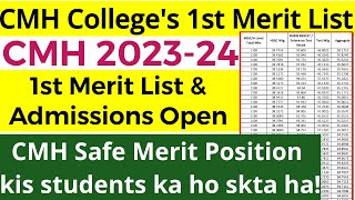 CMH Merit List 2024CMH Safe Merit PositionsCMH MeritNUMS Private Medical collegesNUMS Merit List [upl. by Hajed]