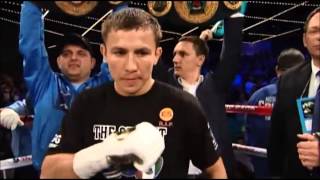 Golovkin Intro and Face Off vs Rosado By Michael Buffer [upl. by Einahets759]