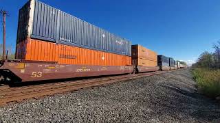 CSX Stack Train Weedsport NY 10524 vid 2 of 4 [upl. by Esyli184]