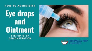 How to administer eye drops and ointment a stepbystep demonstration  PEBC OSPE amp pharmacist OSCE [upl. by Den]