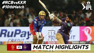 KKR vs RCB 10th Match IPL 2024 Highlights  IPL Highlights 2024  KKR vs RCB highlights today [upl. by Wenger]