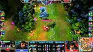 FNC vs MSK  Fnatic vs Mineski Worlds 2013 Day 6 Group B  Season 3 Championship S3 D6G3 VOD [upl. by Nnaharas]