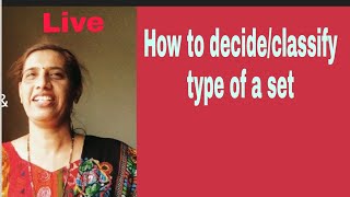 How to decideclassify type of a Set finite set infinite set empty setmathmylifedevyani9747 [upl. by Areema]