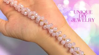 Create Stunning Crystal Jewelry Easy DIY Weaving Tutorial diy crystaljewellery bracelet [upl. by Zink]