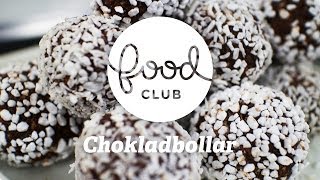 Chokladbollar  Steg för steg  FoodClub [upl. by Patti]