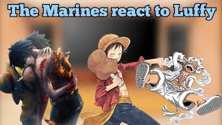 Marines reaction to Luffy•One Piece•🇷🇺🇬🇧 [upl. by Rollecnahc]