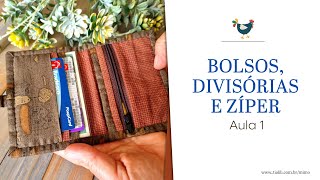 Como fazer CARTEIRINHA DE TECIDO com bolsos divisórias e zíper passo a passo  patchwork costura [upl. by Aigneis]