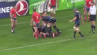 Justin Tipuric try vs Newcastle Falcons [upl. by Novaj796]