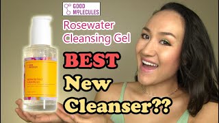 Good Molecules ROSEWATER Daily CLEANSING GEL Review [upl. by Benioff]