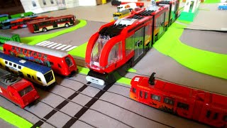 Siku Frankfurt Tram 1615 Siku Doubledecker Train 1791 and Lego Downtown Tram 60423 [upl. by Deedee]