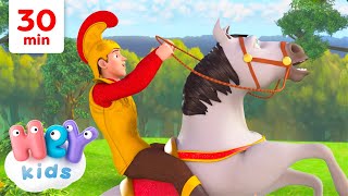 My Horsey Song and more Animal Songs for Kids  🐴  HeyKids Nursery Rhymes [upl. by Haman]