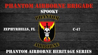 Phantom Airborne Brigade Heritage Series  C47 Spooky Static Line Jump  Zephyrhills FL 4K [upl. by Ramberg395]