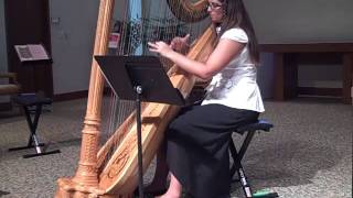 Berceuse Russe by Marcel Tournier  Played by 13 year old harpist Anya [upl. by Augie151]