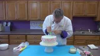 How To Decorate a Buttercream Cake  Gobal Sugar Art [upl. by Johnna]