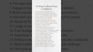 25 Ways to Build Confidence [upl. by Yseulte]