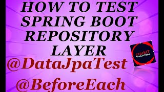 Spring Boot Repository Testing  DataJpaTest [upl. by Tlevesor]