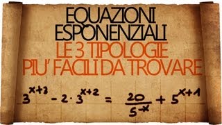 Equazioni Esponenziali  le 3 casistiche più frequenti [upl. by Prudy]