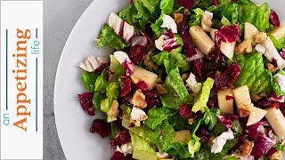 Winter Salad Recipe  Romaine Radicchio Apple amp Walnuts [upl. by Vary455]