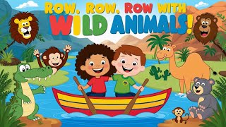 Row Row Row Your Boat  Animal Version Nursery Song  Moral Magic 1111 [upl. by Eronaele]