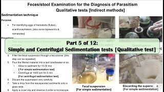 Part 5 Sedimentation test of faces or stool for the diagnosis of parasitism [upl. by Ellon]