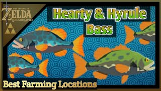 Hearty and Hyrule Bass Farming Locations  The Legend of Zelda Breath of The Wild [upl. by Ancilin]