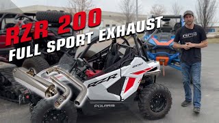 RZR 200 RPM Sport Full Exhaust Sound Clips SOUNDS AWESOME [upl. by Htrowslle]