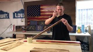 DIY  Rustic Wood American Flag  Start your own Flag Co for under 100  Step By Step How To [upl. by Jacinta]