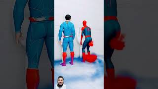 Bad man and spider man amp super man 😱 spiderman funny duet spidery comedy shorts shortsvideo [upl. by Ordnassela]