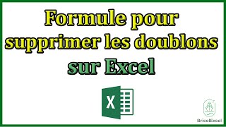 Formule pour supprimer les doublons Excel [upl. by Erdried]