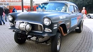 1955 Chevy Gasser Called quotBrutal Bastardquot  Hard Acceleration amp V8 sound [upl. by Debi]