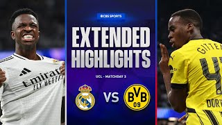 Real Madrid vs Borussia Dortmund Extended Highlights  UCL League Phase MD 3  CBS Sports Golazo [upl. by Birmingham623]