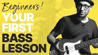 Beginner Bass Lesson Your Very First Steps [upl. by Wiltsey]